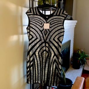 Silver and black dress